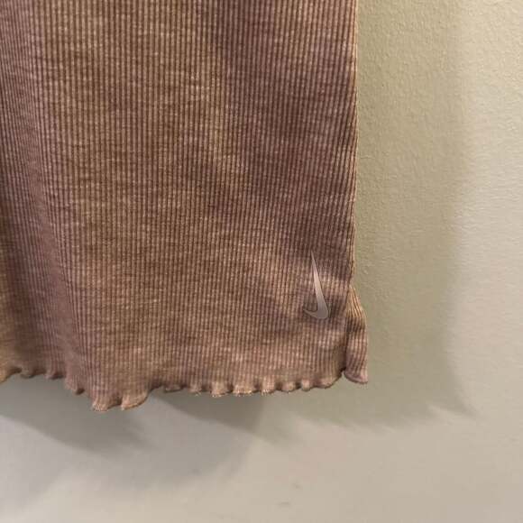 Nike dri fit Y2k Grunge Babydoll Scoop Back Tee Soft Brown-XS - Picture 2 of 6